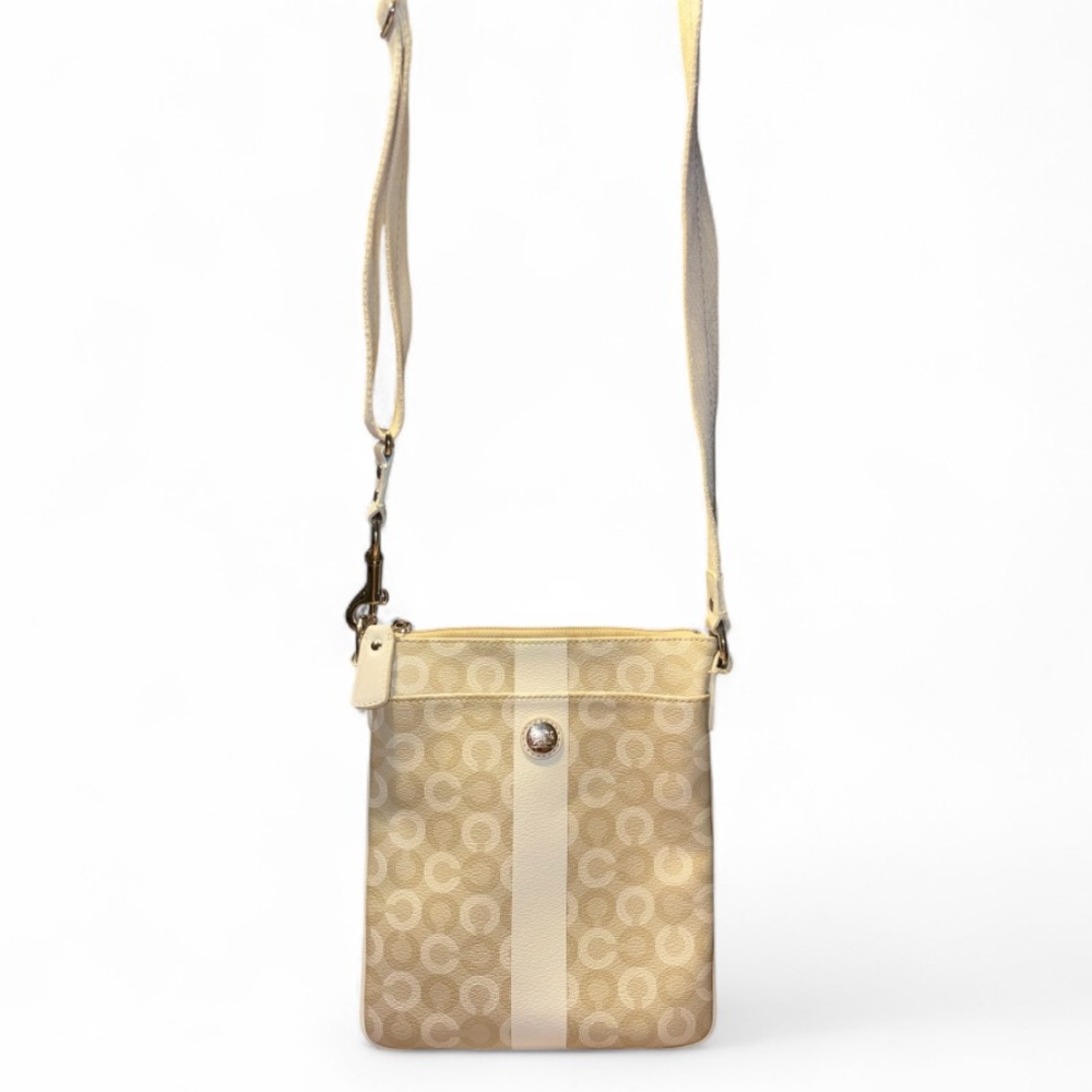 Coach Signature Stripe Crossbody Bag